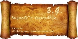 Bajczár Gusztáv névjegykártya